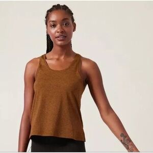 Athleta Mahogany Heather Uptempo II Crop Tank Top